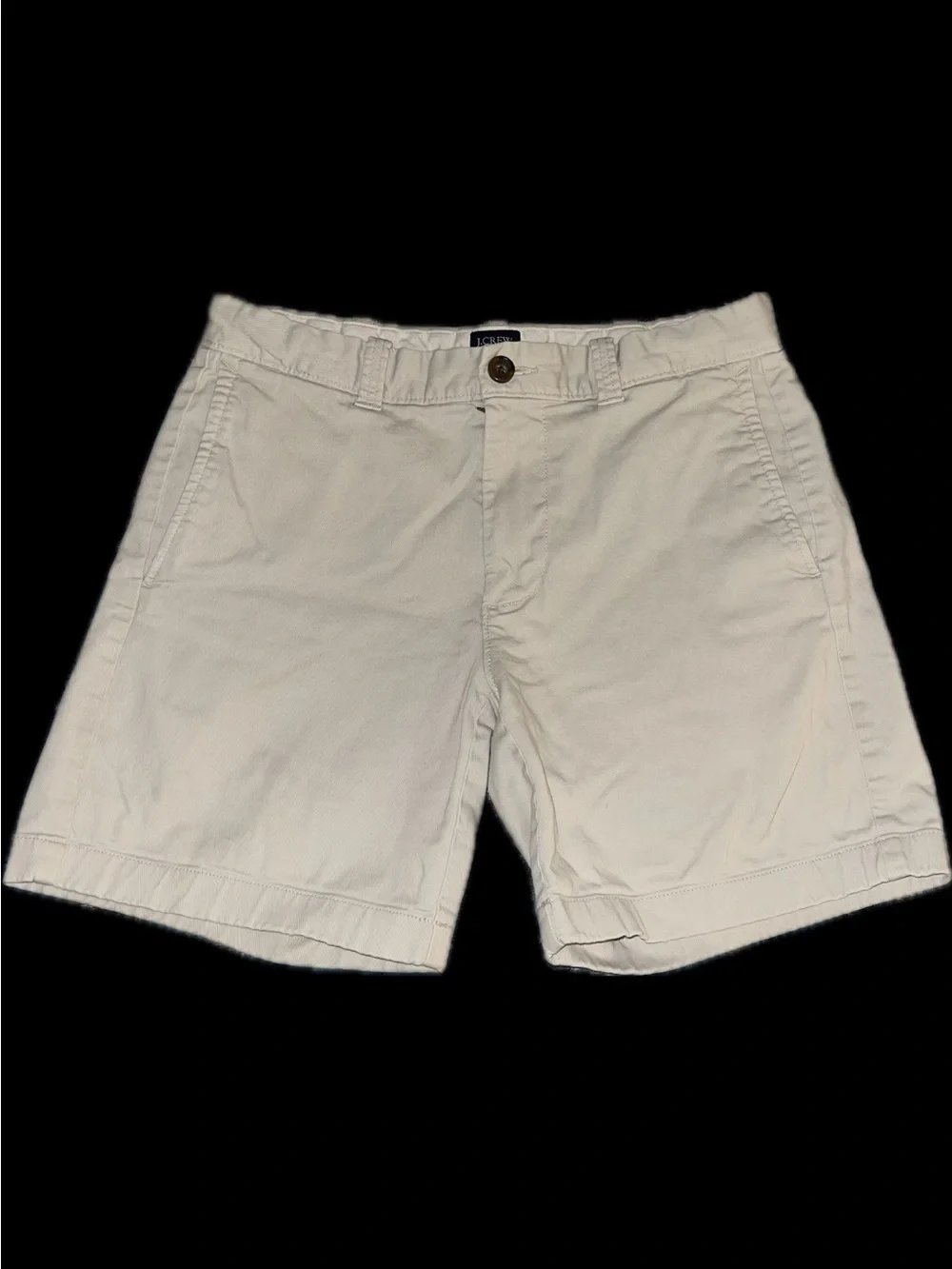 J. Crew Men's Cream Flat-Front Chino Shorts